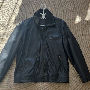 Giani Black Leather Men's Jacket